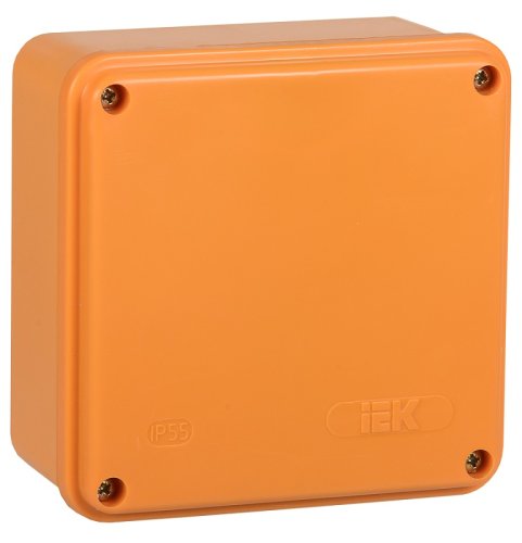 Коробка огнестойкая IEK 100x100x50мм 6x4мм без сальников IP44 оранжевый Коробка огнестойкая IEK 100x100x50мм 6x4мм без сальников IP44 оранжевый