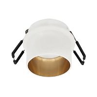 Светильник встраиваемый MaxLight CAST 90 WHITE 220В GU10 Белый/золото картинка 