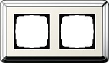 Рамка универсальная Gira ClassiX 2-м. хром/кремовый картинка