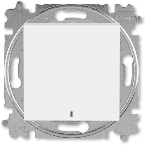 Выключатель с подсветкой без рамки ABB EPJ Levit 1-кл. белый/ледяной картинка
