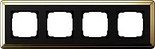 Рамка универсальная Gira ClassiX 4-м. латунь/черный картинка