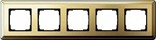 Рамка универсальная Gira ClassiX 5-м. латунь/латунь картинка