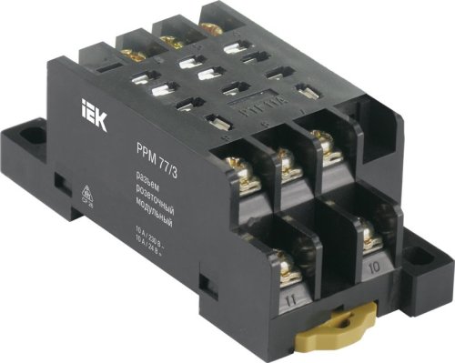 Разъем розеточный IEK ONI РРМ77/3(PTF11A) для РЭК77/3(LY3) картинка