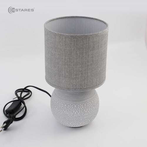 Светильник настольный ESTARES ALFA 1xE14 R-125x150x265-GRAY/GRAY-220-IP20 картинка 