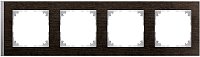 Рамка универсальная Schneider Electric Merten M-Pure Decor 4-м. венге/алюминий