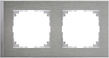 Рамка универсальная Schneider Electric Merten M-Pure Decor 2-м. нержавеющая сталь/алюминий картинка