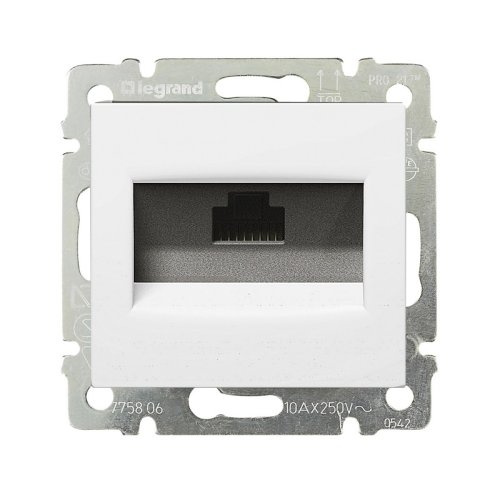 Розетка компьютерная без рамки Legrand Valena 1-м. RJ45 5e белый картинка фото 2
