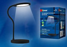 Светильник настольный Uniel LED TLD-553 USB 1200mAh 6Вт 400Лм 4500К Черный/Диммер картинка 