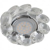Светильник встраиваемый Fametto/Peonia DLS-P114 GU5.3 CHROME/CLEAR 55мм/50Вт картинка 