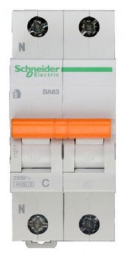 Выключатель автоматический Schneider Electric Домовой 2п C 40А ВА63 4.5кА картинка фото 2