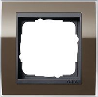 Рамка универсальная Gira Event Clear 1-м. коричневый/антрацит картинка