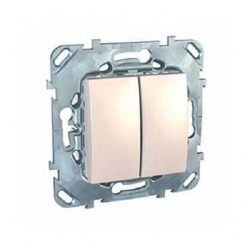 Выключатель без рамки Schneider Electric Unica 2-кл. бежевый картинка фото 2