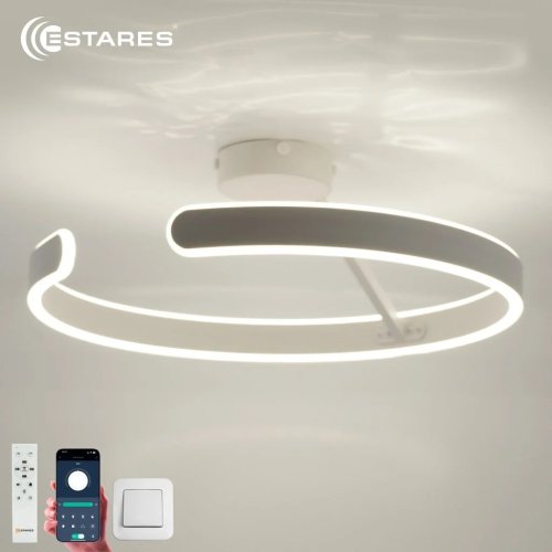 Светильник светодиодный (Люстра) Estares MADERA 80W R-APP-500x170-WHITE/WHITE-220-IP20 картинка 