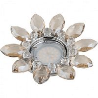Светильник встраиваемый Fametto/Peonia DLS-P112 GU5.3 CHROME/COGNAC+CLEAR картинка 