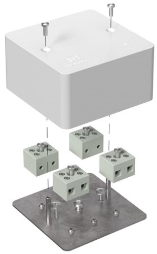 Коробка огнестойкая для кабель-канала Промрукав 85x85x45мм 8x6мм IP40 белый
