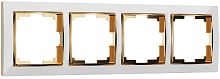 Рамка универсальная Werkel Snabb 4-м. белый/золото картинка