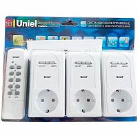 Дистанционный выключатель Uniel USH-P009-G3 220В 3хс3600Вт/25м/1хА23S/IP20 картинка 