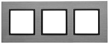 Рамка универсальная Эра Elegance 3-м. металл титан/антрацит картинка