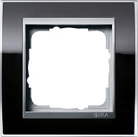 Рамка универсальная Gira Event Clear 1-м. черный/алюминий картинка