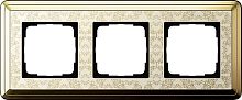 Рамка универсальная Gira ClassiX Art 3-м. латунь/кремовый картинка