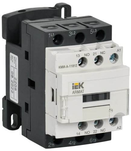 Контактор IEK КМИ-А-11812 LC1D 18А 24В/АС3 1НО/1НЗ картинка