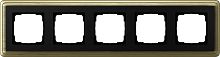 Рамка универсальная Gira ClassiX 5-м. бронза/черный картинка