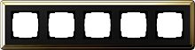 Рамка универсальная Gira ClassiX 5-м. латунь/черный картинка