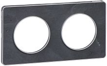 Рамка универсальная Schneider Electric Odace 2-м. камень сланец/алюминий картинка