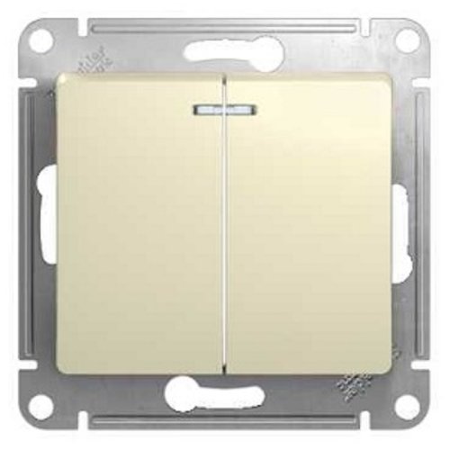 Выключатель с подсветкой без рамки Systeme Electric Glossa 2-кл. бежевый фото фото 2 Выключатель с подсветкой без рамки Systeme Electric Glossa 2-кл. бежевый картинка фото 2