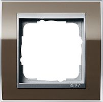 Рамка универсальная Gira Event Clear 1-м. коричневый/алюминий картинка