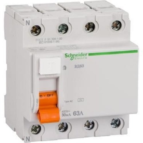 Выключатель дифференциального тока УЗО Schneider Electric Домовой 4п 63А 30мА 4,5кА тип AC фото фото 2 Выключатель дифференциального тока УЗО Schneider Electric Домовой 4п 63А 30мА 4,5кА тип AC картинка фото 2
