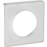 Рамка универсальная Schneider Electric Odace 1-м. прозрачный матовый/белый картинка