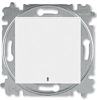 Выключатель с подсветкой без рамки ABB EPJ Levit 1-кл. белый/белый картинка