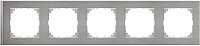 Рамка универсальная Schneider Electric Merten M-Pure Decor 5-м. нержавеющая сталь/алюминий