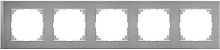 Рамка универсальная Schneider Electric Merten M-Pure Decor 5-м. нержавеющая сталь/алюминий картинка