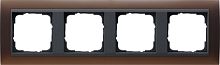 Рамка универсальная Gira Event Opaque 4-м. коричневый матовый/антрацит картинка