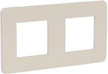 Рамка универсальная Schneider Electric Unica Studio Color 2-м. шампань/белый картинка