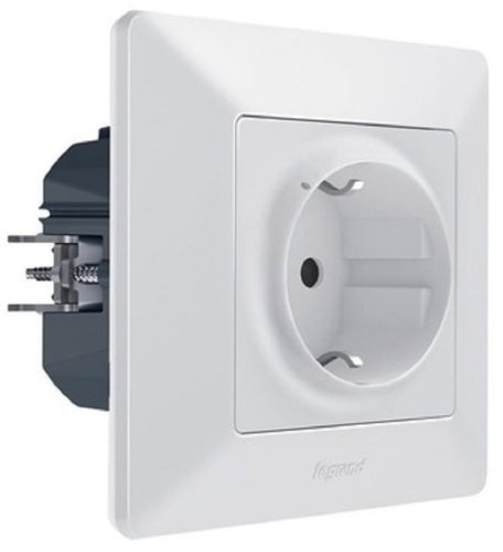 Умная розетка Valena Life Netatmo 1-м. шторки IP41 16А белый