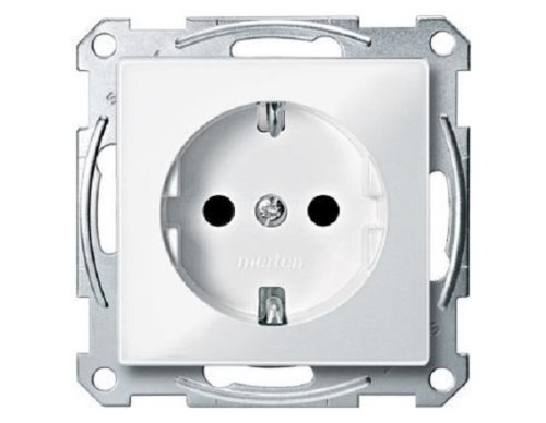 Розетка с заземлением без рамки Schneider Electric Merten System M 1-м 16А белый картинка фото 2