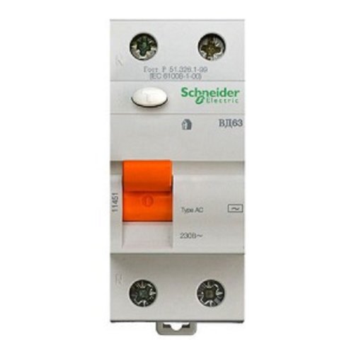 Выключатель дифференциального тока УЗО Schneider Electric Домовой 2п 16А 10мА 4,5кА тип AC фото фото 2 Выключатель дифференциального тока УЗО Schneider Electric Домовой 2п 16А 10мА 4,5кА тип AC картинка фото 2