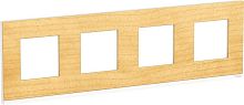 Рамка горизонтальная Schneider Electric Unica Studio Pure 4-м. дерево клен/белый картинка
