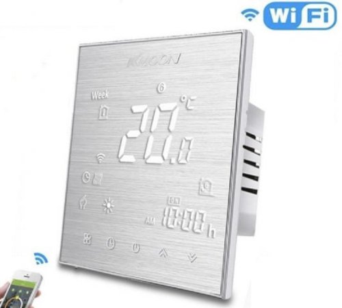 Терморегулятор сенсорный In-Therm PWT 003 по WiFi датчик воздуха 3,6кВт 16А белый/металлик картинка