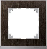 Рамка универсальная Schneider Electric Merten M-Pure Decor 1-м. венге/алюминий картинка