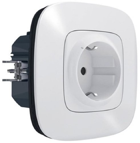 Умная розетка Valena Allure Netatmo 1-м. шторки IP41 16А белый