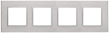 Рамка универсальная Эра Elegance 4-м. металл алюминий/алюминий картинка