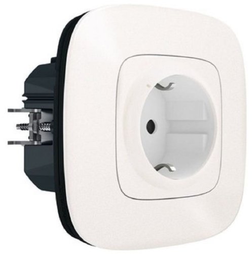 Умная розетка Valena Allure Netatmo 1-м. шторки IP41 16А жемчуг