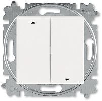 Выключатель жалюзи с фиксацией без рамки ABB EPJ Levit 2-кл. жемчуг/ледяной картинка