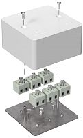 Коробка огнестойкая для кабель-канала Промрукав 85x85x45мм 12x6мм IP40 белый