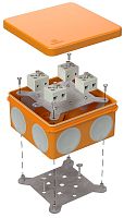 Коробка огнестойкая Промрукав 100x100x50мм под пистолет 8x10мм IP66 оранжевый