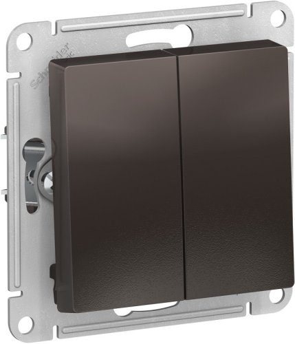 Выключатель без рамки Systeme Electric AtlasDesign 2-кл. мокко картинка фото 2